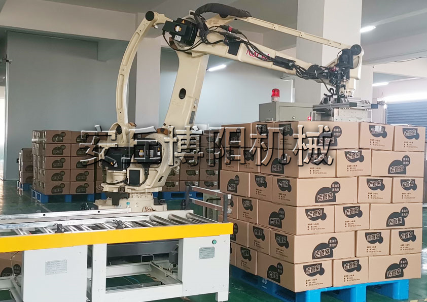 安丘博阳机械纸箱自动码垛机的工作流程