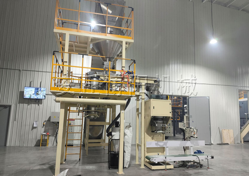 玻璃纤维吨包包装机 纤维粉吨袋包装机客户现场