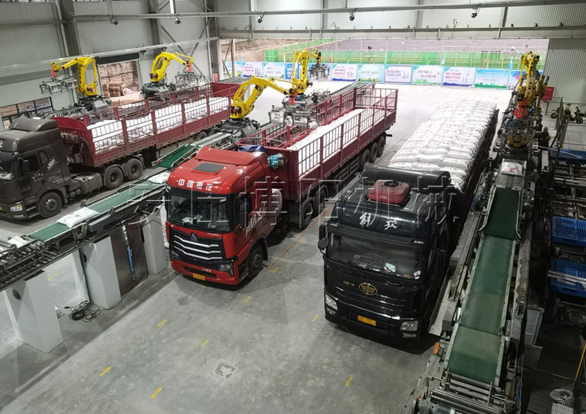 尿素颗粒自动装车机械手 25kg颗粒全自动装车机器人